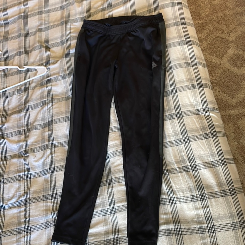 Adidas joggers. Size M. Excellent condition. Black and sides with gray stripes